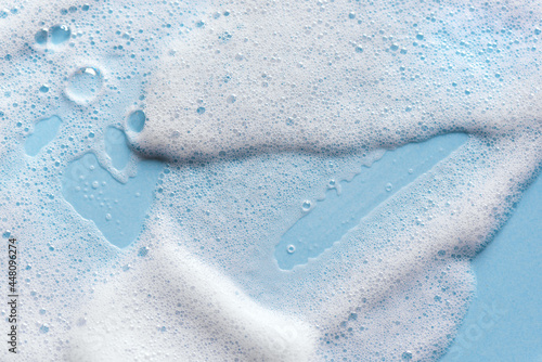 Face cleansing mousse of shampoo foam texture