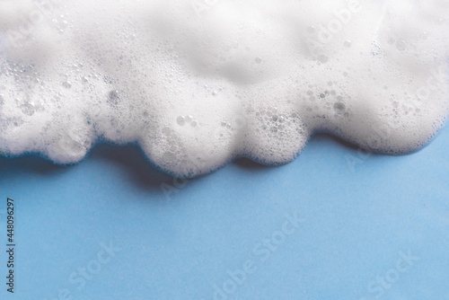 Face cleansing mousse of shampoo foam texture