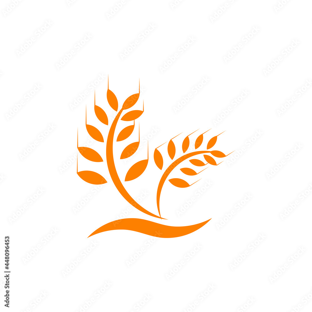 Wheat plant logo design template Wheat plant logo design template