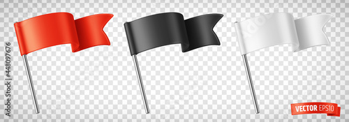 Drapeaux vectoriels sur fond transparent