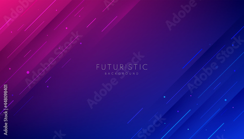 Abstract dark blue and pink purple gradient futuristic background with diagonal stripe lines and glowing dot. Modern and simple banner design. Can use for business presentation, poster, template.