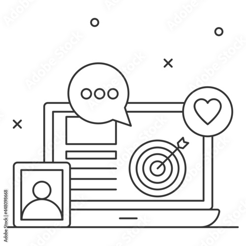 Smart Performance Target Setting for Success Concept Vector Icon Design, eBusiness Strategy Symbol, Digital Marketing plan Sign, administration and operational management Stock illustration