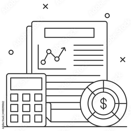 Cost and Budget Vector Icon Design, Business Strategy Symbol, Marketing plan Sign, administration and operational management Stock illustration, Strategic financial analysis and Reporting Concept 