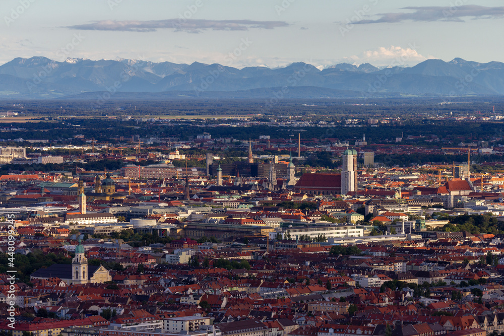View of Munich from the Olympic Tower's observation platform
