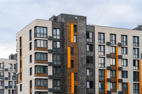 Obraz na plátne Architectural details of modern apartment building