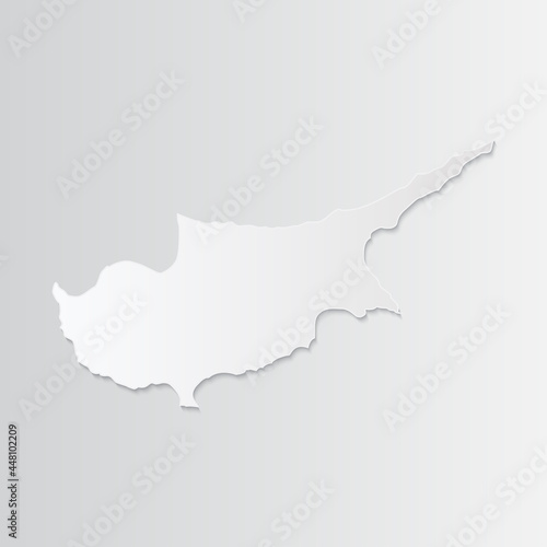 Cyprus map paper on a gray background. Vector illustration eps10