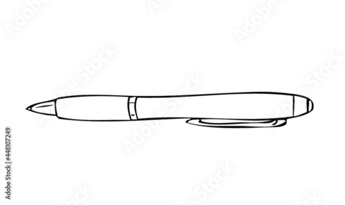 Ball Point Pen Outline Drawing Clipart