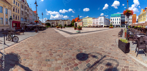 Bydgoszcz. Old market square on a sunny day.