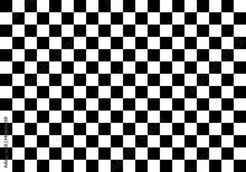 Seamless black and white chessboard square pattern. Race car flag pattern.