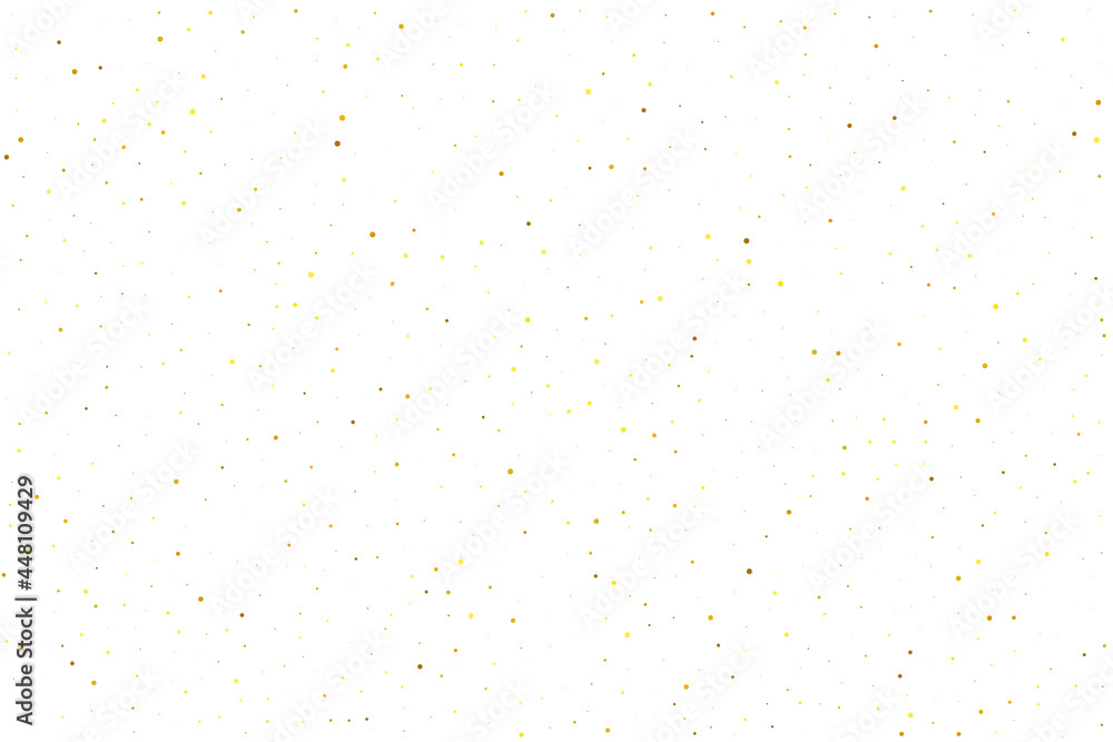 Tiny Confetti Vector. Gold Round Random. Orange Bubble Xmas. Golden Falling Celebrate. Yellow Glitter Circle. Texture Bokeh. Golden Carnival Bokeh. Birthday Holiday.