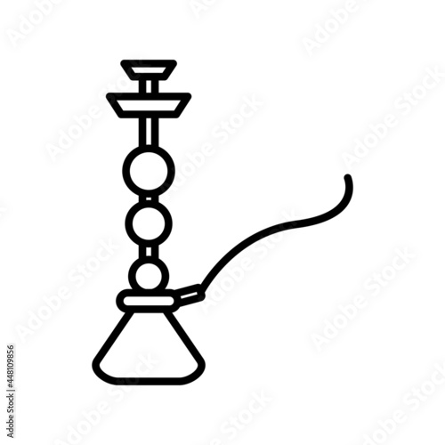 Hookah Vector Line Icon Design