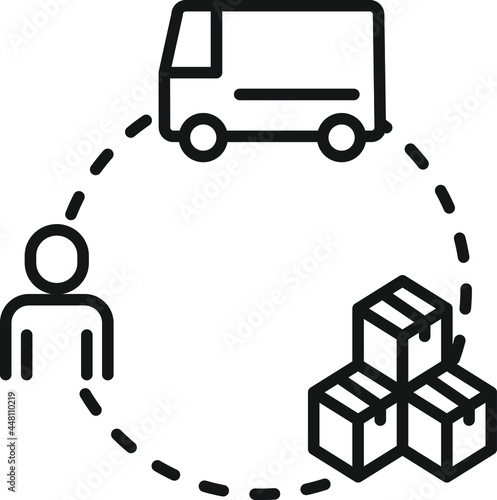 Supply chain icon , vector illustration
