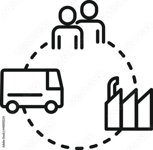 Supply chain icon , vector illustration