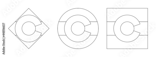 colorado flag outline set. vector illustration isolated on white background