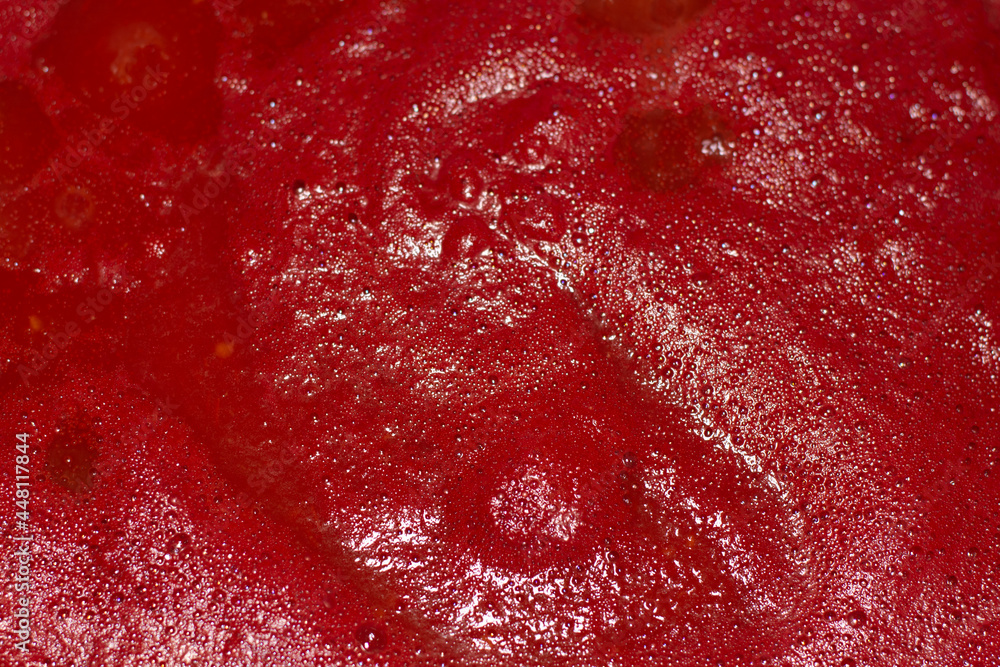 tomato sauce in steel pot tomato sauce in steel pot
