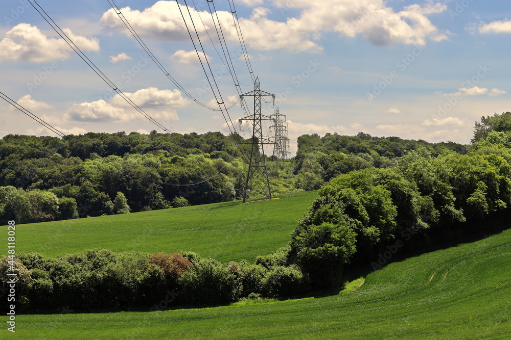 Electiricty Pylons in an English Landscape