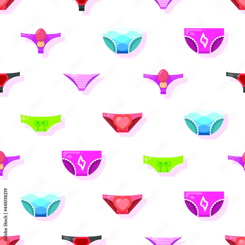 Seamless Pattern Abstract Elements Panty Underpants Wear Vector Design Style Background Illustration Texture For Prints Textiles, Clothing, Gift Wrap, Wallpaper, Pastel