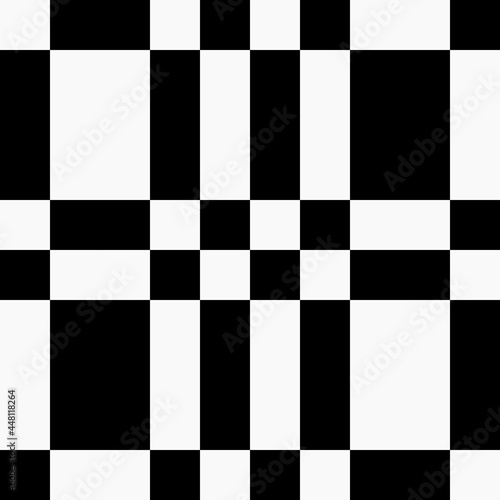 Simple wrong chessboard. Vector abstract checker ornament.