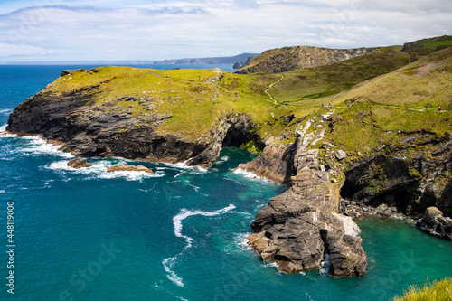 Beautiful View from Tintagel Castle in Cornwall, UK