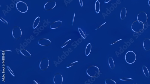 background abstract minimal circles rings pattern chaos random 3d render