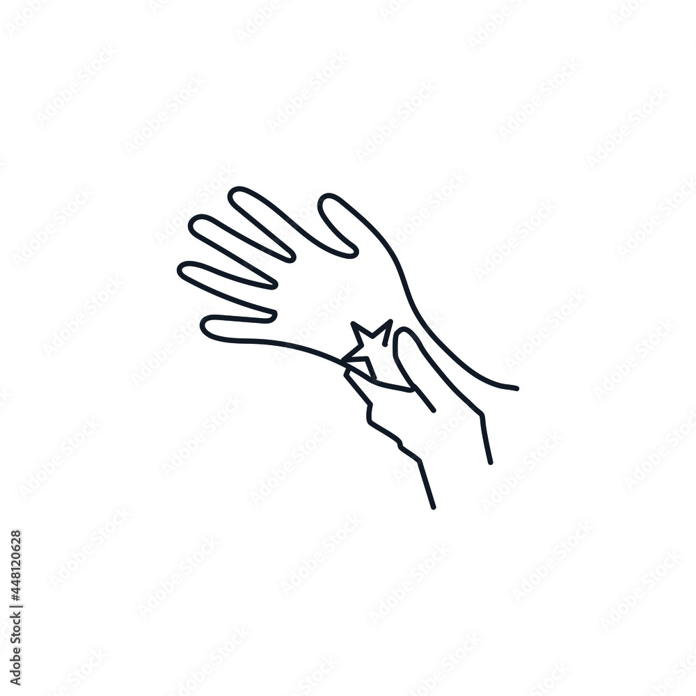 Wrist injury thin line icon stock illustration Wrist injury thin line icon stock illustration