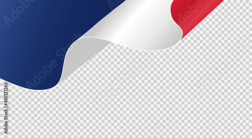 Waving flag of France isolated  on png or transparent  background,Symbol of France,template for banner,card,advertising ,promote, TV commercial,web, vector illustration top olympic gold winner