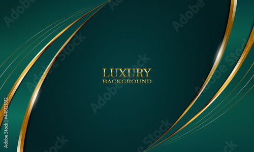 Luxury golden curved background. Vector.