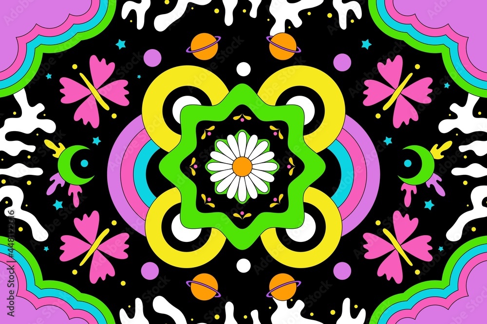 Psychedelic Groovy Background_14