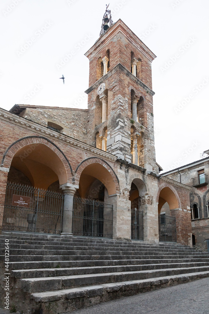 IItaly. Minturno. The Church of Sa Pietro in the historical part of the city.
