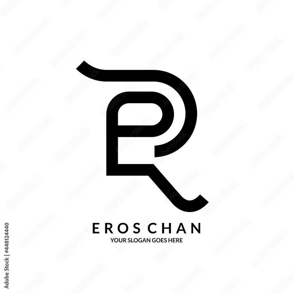 letter e and r logo with simple and luxurious monogram style vector design letter e and r logo with simple and luxurious monogram style vector design