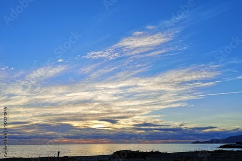 sunset over the sea