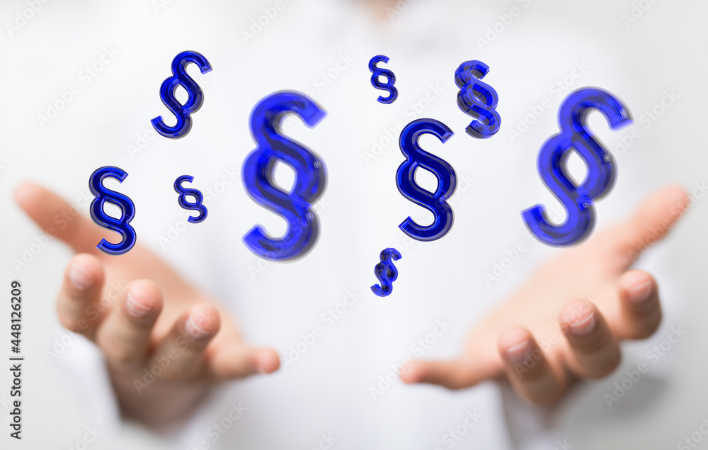 Fototapeta premium Legal advice online, labor law 3d