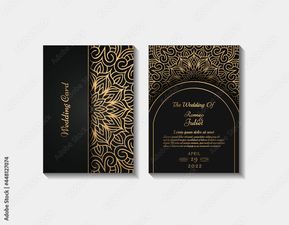 Fototapeta premium Wedding Premium Invitation Card Design Template