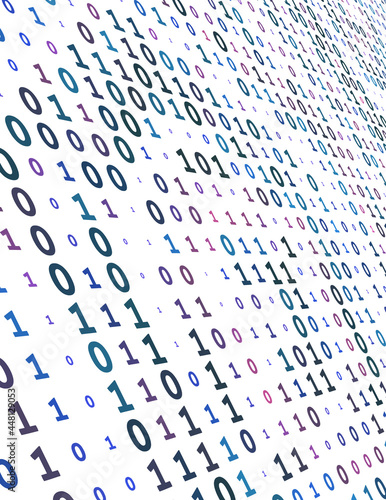 Matrix background with binary code. Vector pattern with ones and zeros