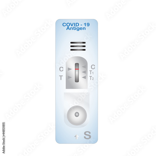 Covid-19 rapid antigen test. Blood test icon.
