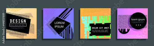 Artistic covers design. Creative colors backgrounds. Trendy futuristic design