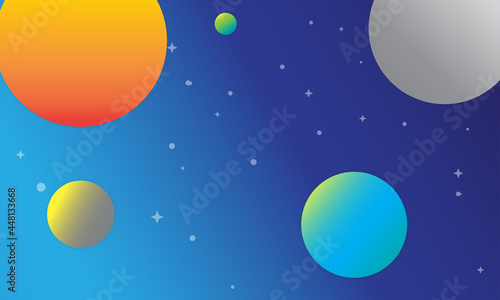 Galaxy Vector Simple Design for Children Education