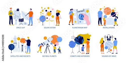 Planetarium Flat Color Compositions