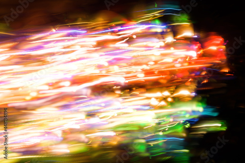 abstract led light trails defocused, motion blur