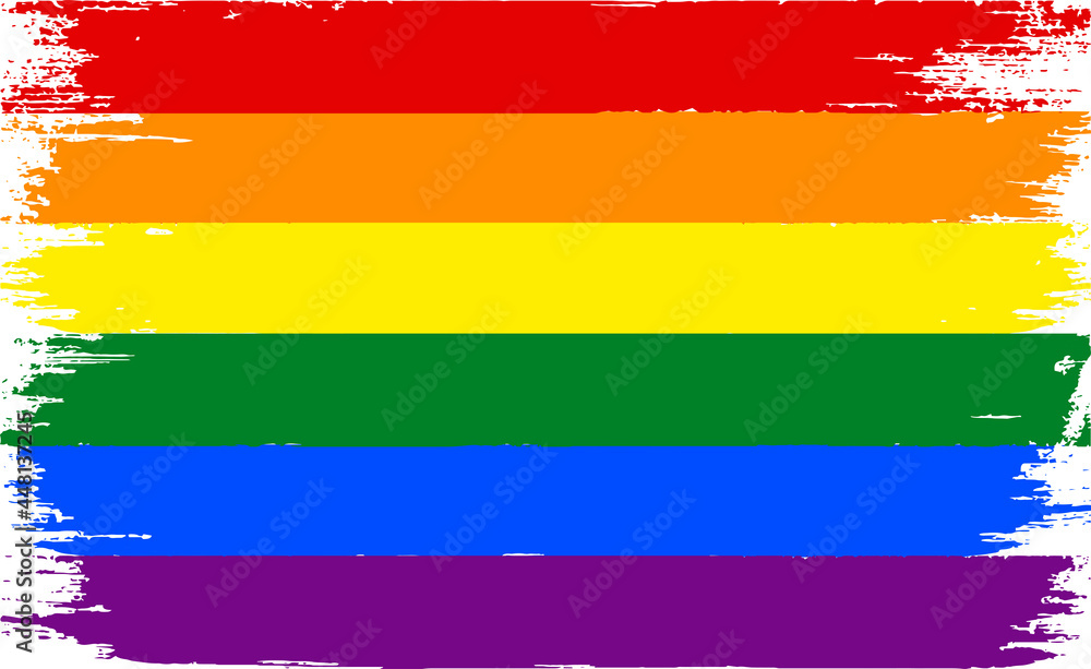 Vector image of a LGBTQ+ color. Pride symbol. Rainbow color for LGBTQ ...