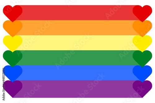 Vector image of a LGBTQ+ color. Pride symbol. Rainbow color for LGBTQ , The most widely known worldwide is the pride flag representing LGBT pride. Happy pride month.