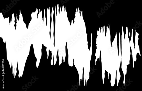 Slika na platnu Stalactites Stalagmites Monochrome Composition