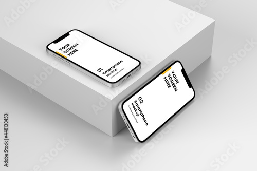 Smartphone Mockup | Fully Editable File, Replaceable Screen, Separated Shadow and Background