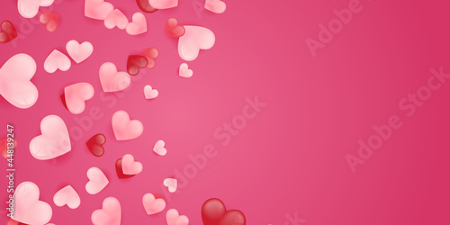 3D Paper Cut Hearts Shape Banner_2