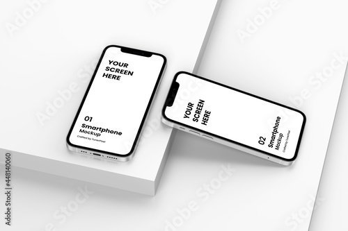 Smartphone Mockup | Fully Editable File, Replaceable Screen, Separated Shadow and Background