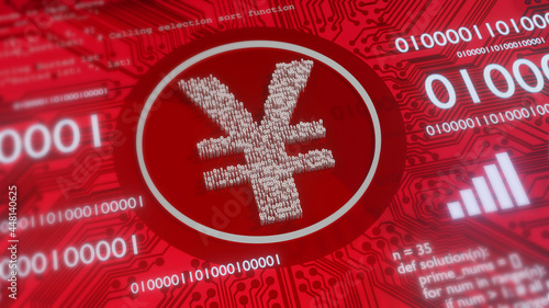 Schilderij op canvas China’s Digital Yuan. China digital currency.
