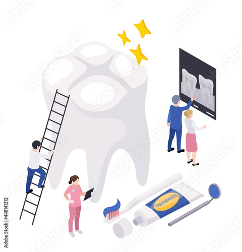 Stomatology Isometric Concept