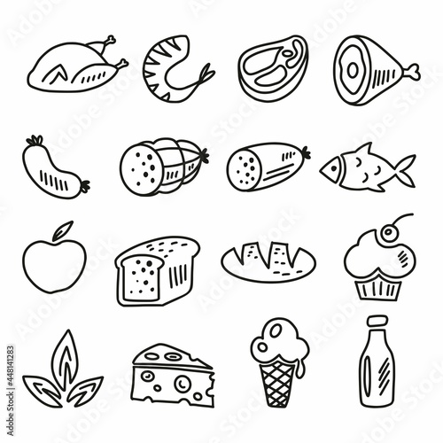 Food icons set