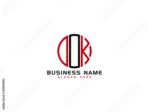 Creative DOK Logo Letter Vector Image Design For Business