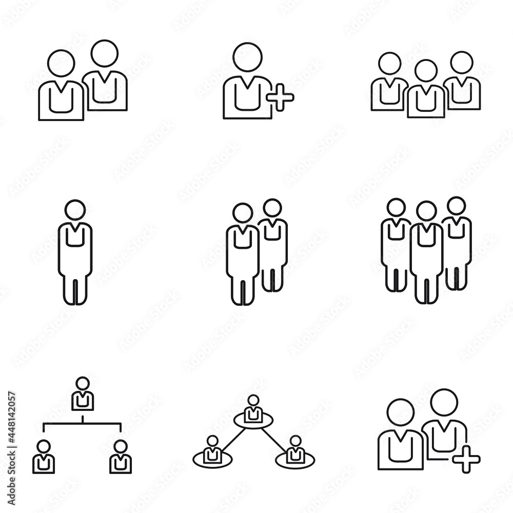 people icon set. people icon pack symbol vector elements for infographic web people icon set. people icon pack symbol vector elements for infographic web
